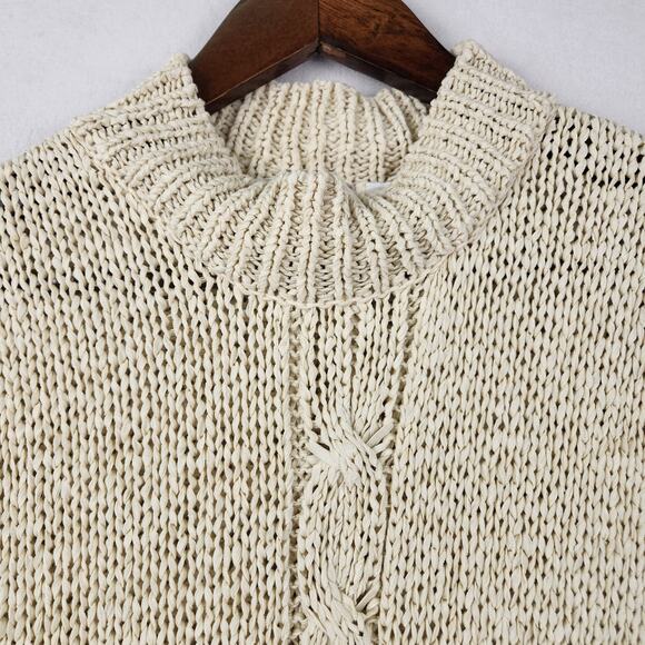 Liz Claiborne Collection Cable Knit Sweater Vest Women’s SZ XL Cream Mock Neck - Picture 6 of 13